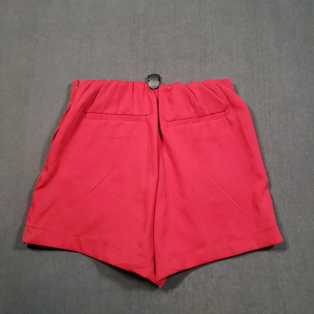 Japna Skort Womens Medium Red Wrap Front Elastic Back Side‎ Zip Short Skirt